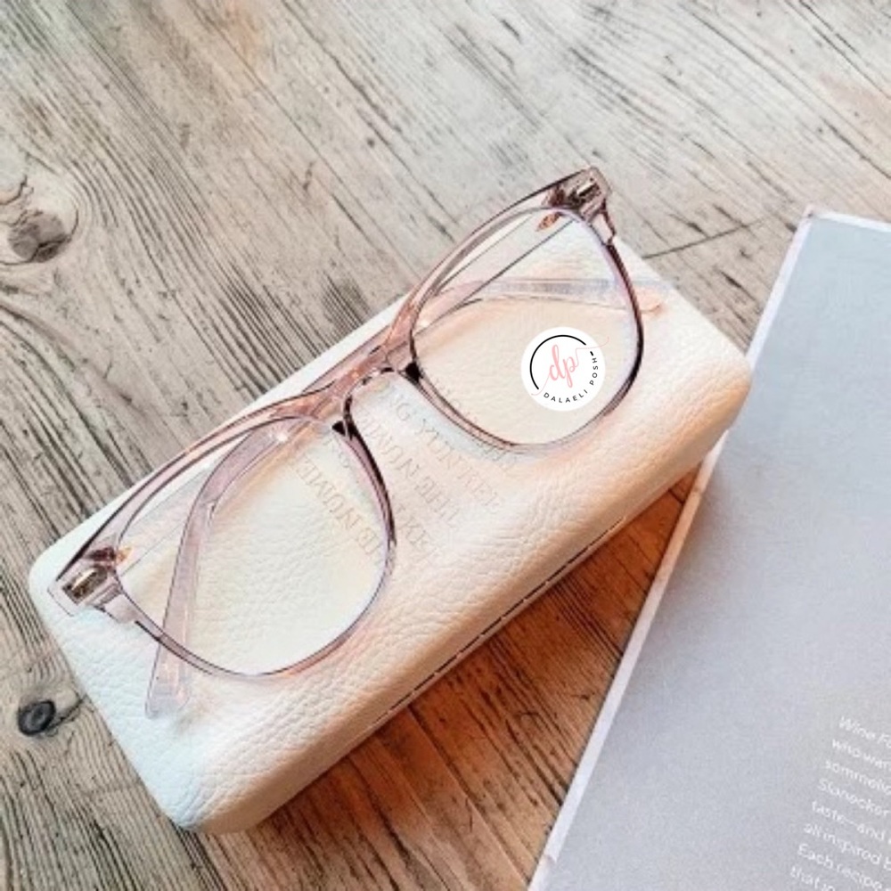 Clear Pink Blue Blocker UV400 Protection Glasses